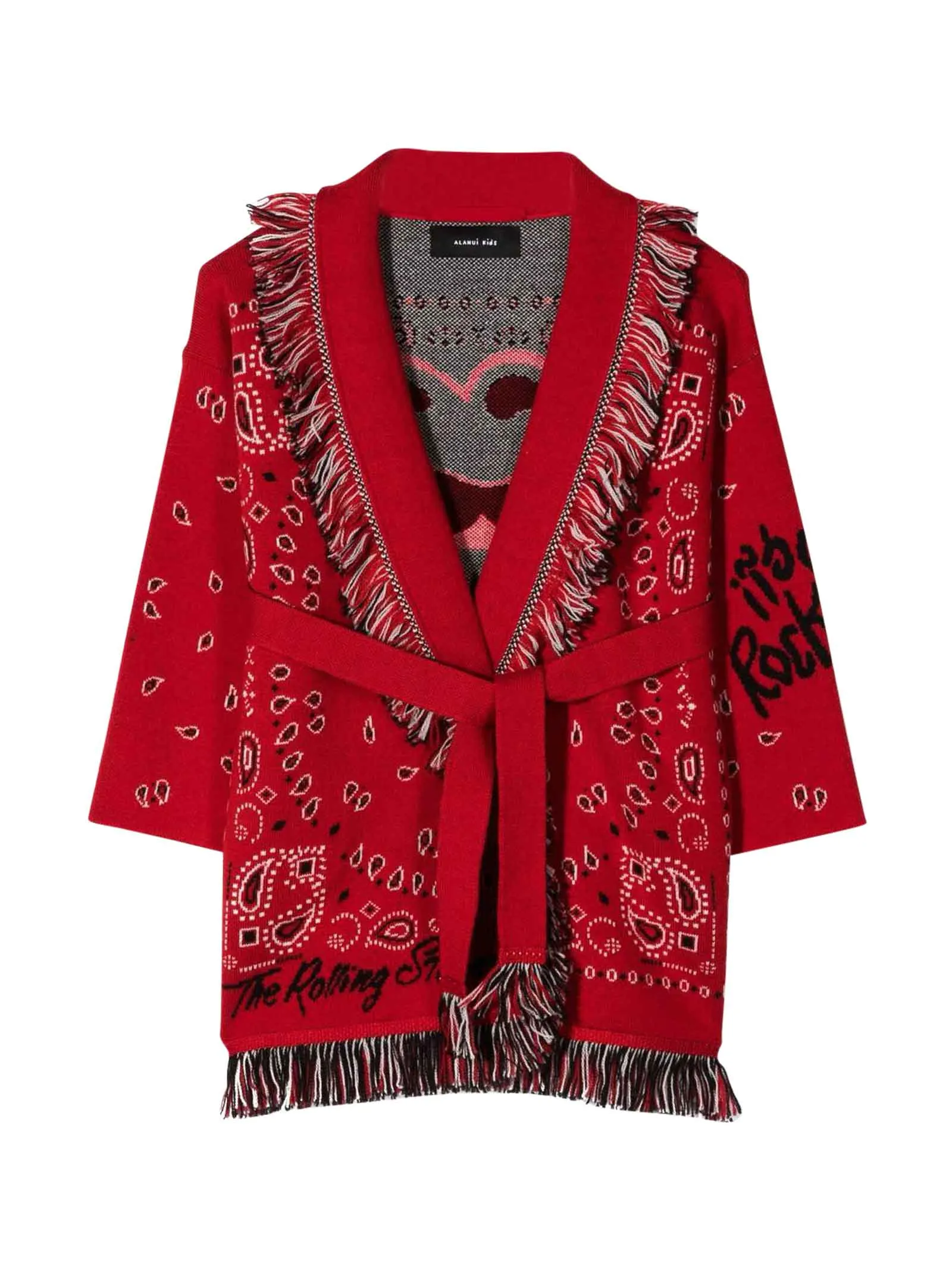 Alanui Kids Jacquard Belted Cardigan