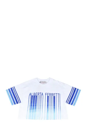 Alberta Ferretti Kids Logo Print Crewneck T-Shirt