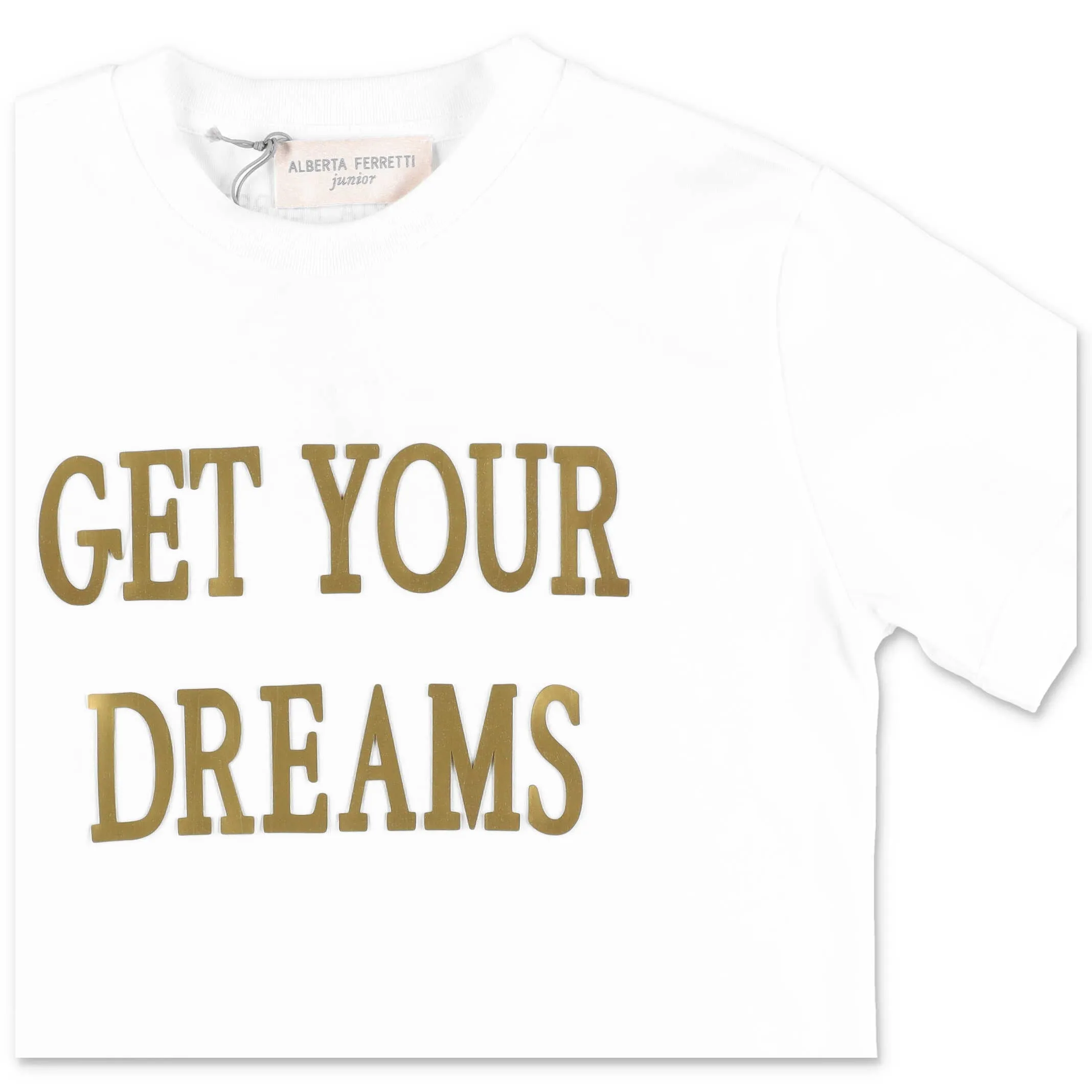 Alberta Ferretti Kids Slogan Print Crewneck T-Shirt