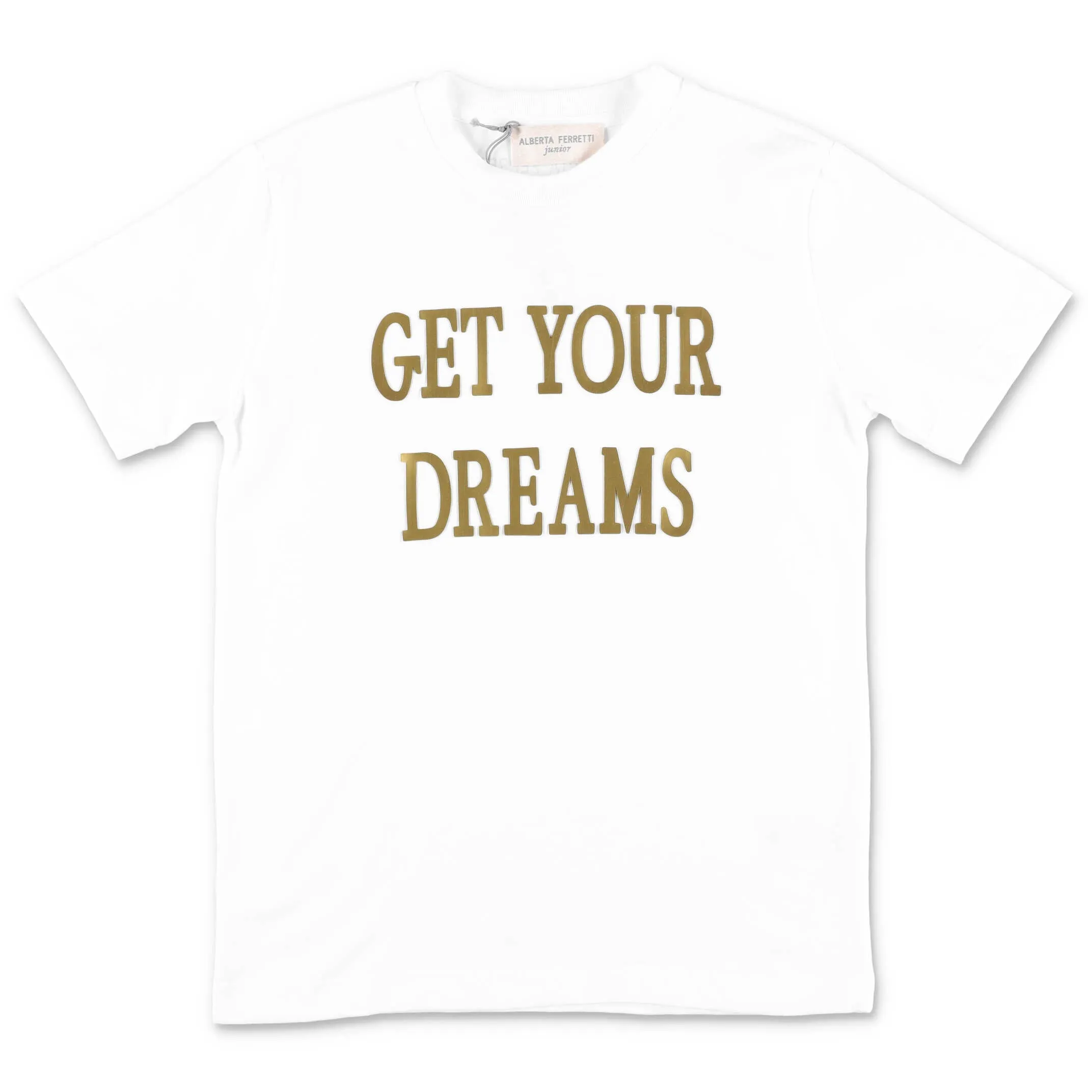 Alberta Ferretti Kids Slogan Print Crewneck T-Shirt
