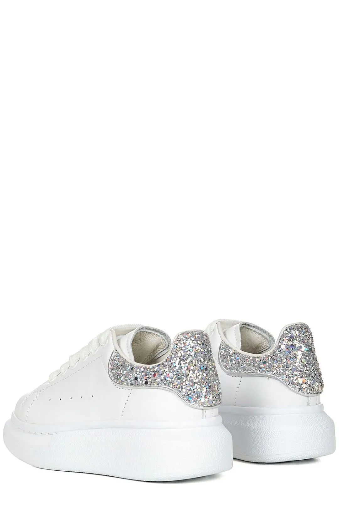 Alexander McQueen Kids Glitter Lace-Up Sneakers