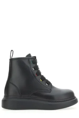 Alexander McQueen Kids Oversized Round Toe Boots