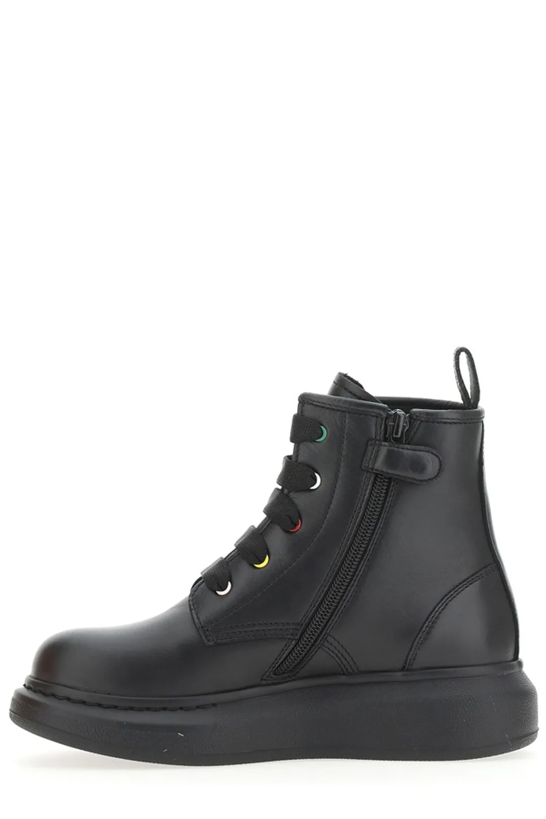 Alexander McQueen Kids Oversized Round Toe Boots