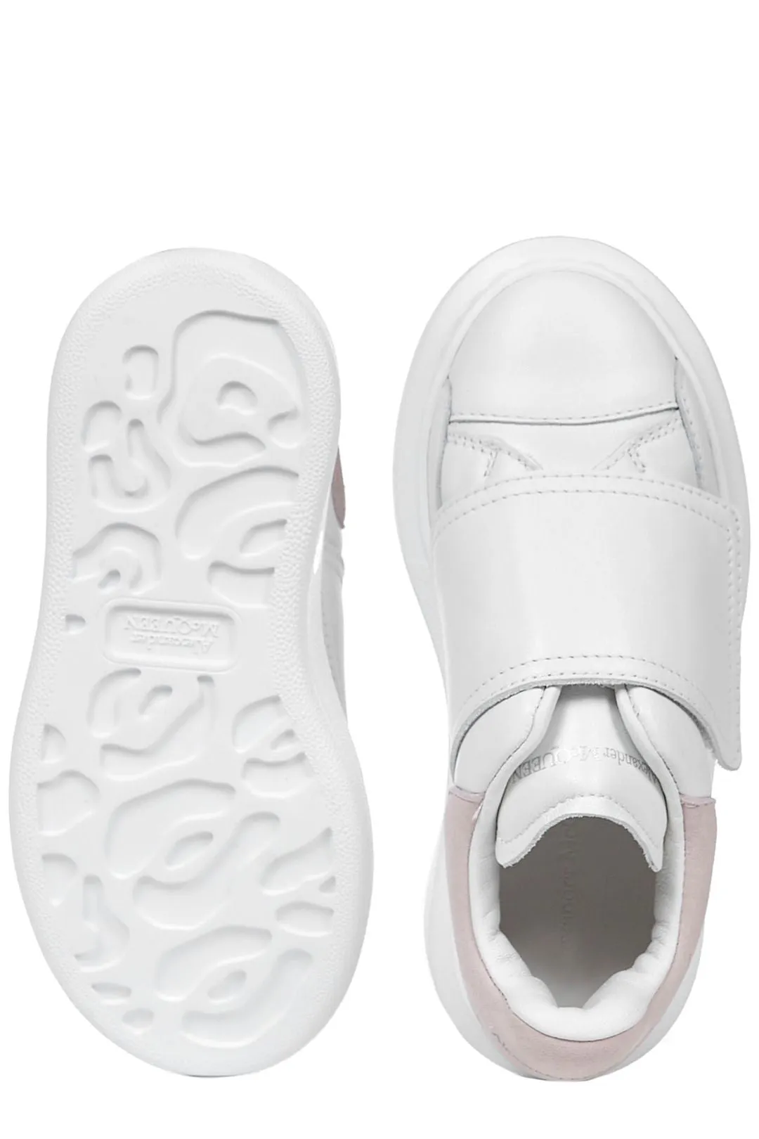 Alexander McQueen Kids Round Toe Touch Strap Sneakers