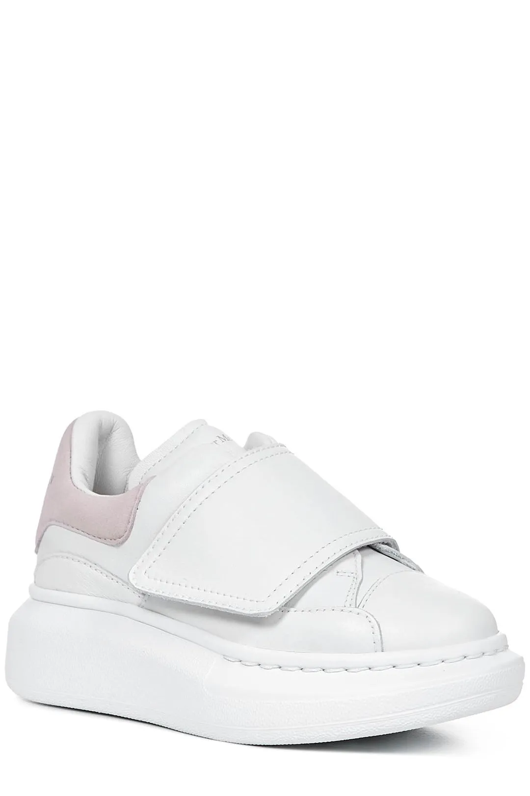 Alexander McQueen Kids Round Toe Touch Strap Sneakers