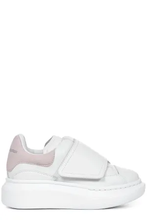 Alexander McQueen Kids Round Toe Touch Strap Sneakers