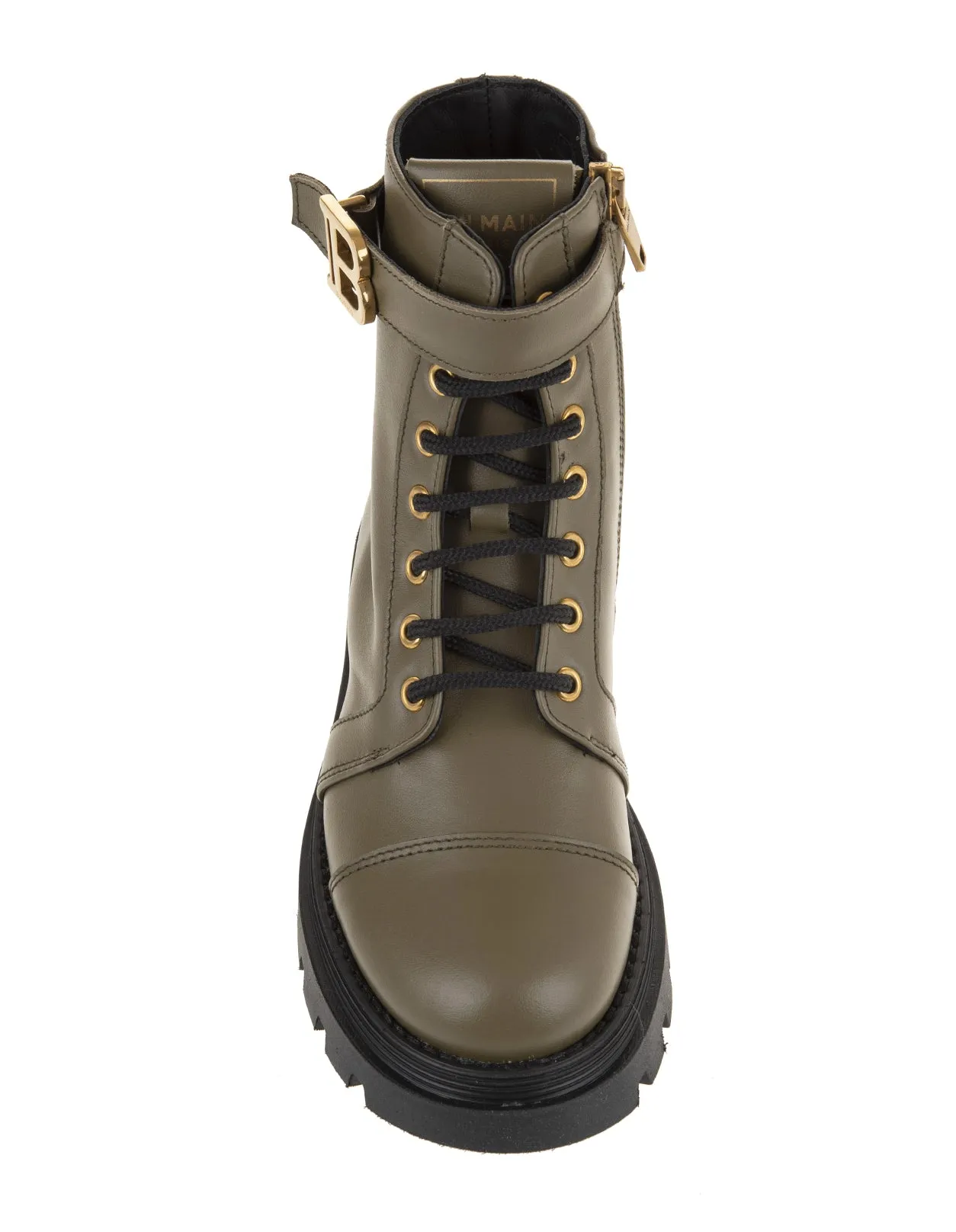 Balmain Kids B Buckled Lace-Up Boots
