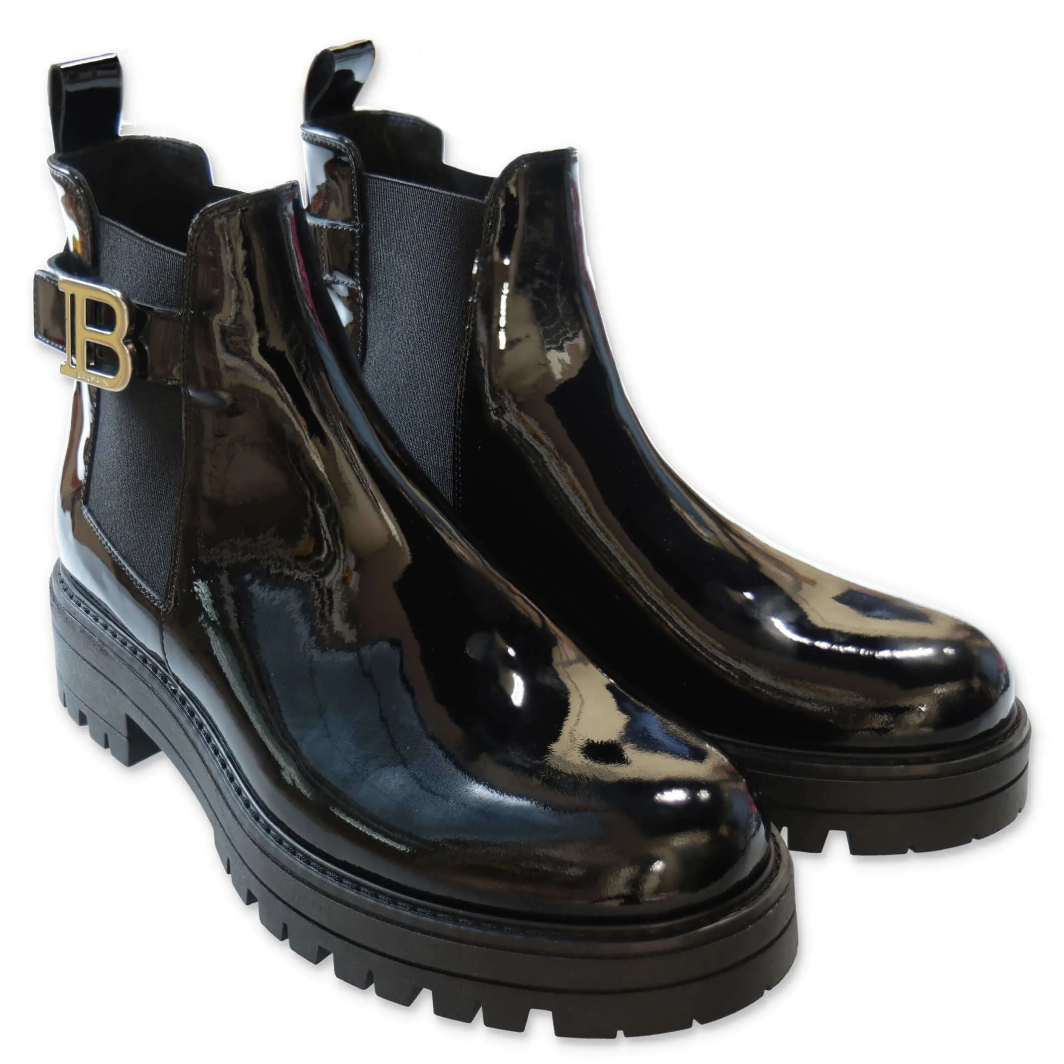 Balmain Kids B Plaque Ankle Boots
