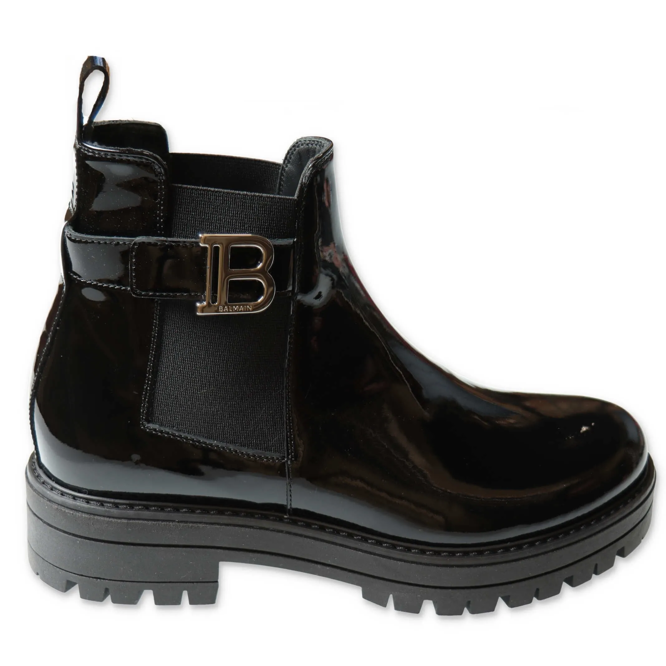 Balmain Kids B Plaque Ankle Boots