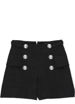 Balmain Kids Button Detail Shorts