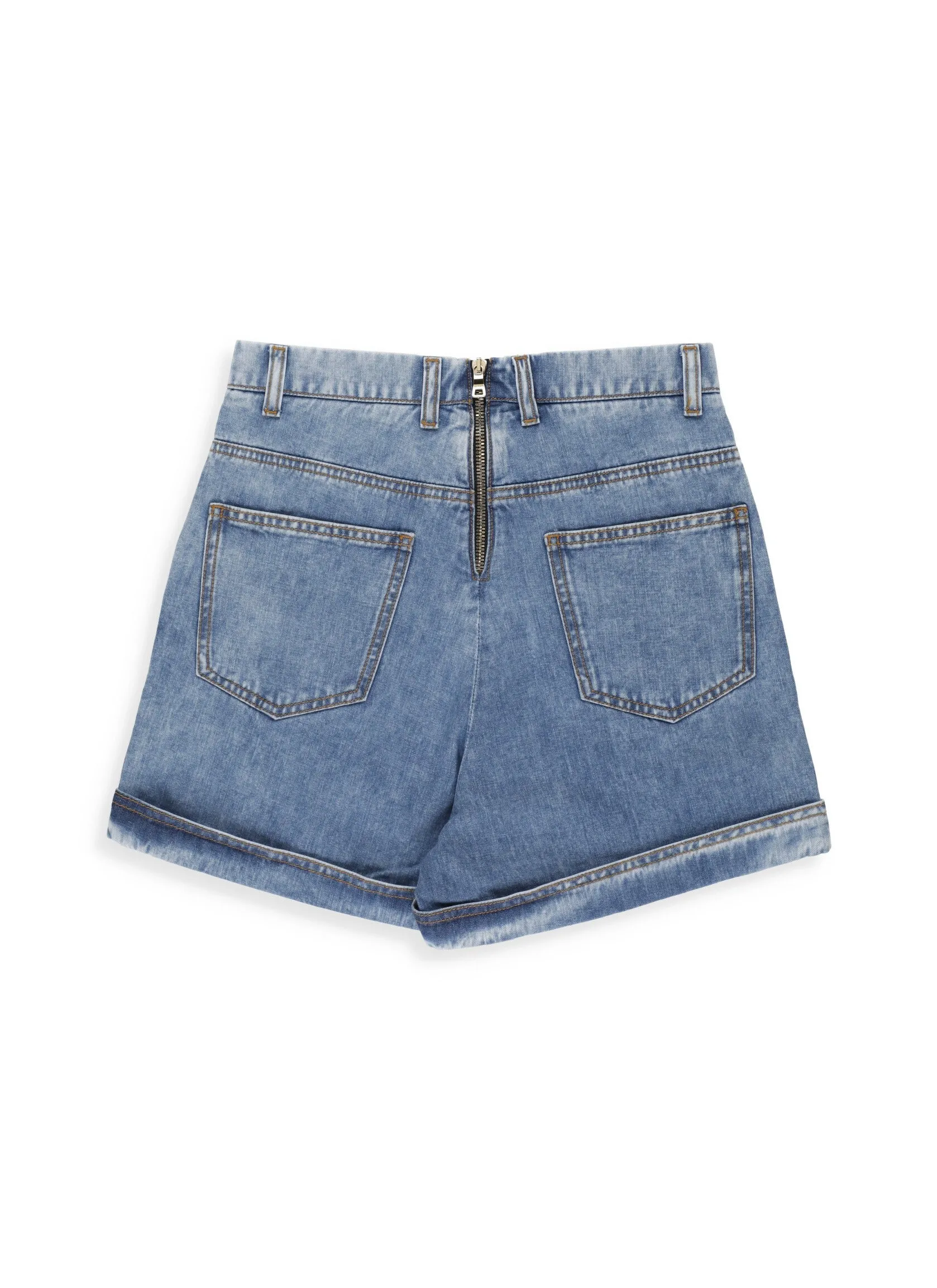 Balmain Kids Buttoned Detailed Denim Shorts