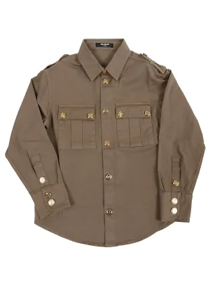 Balmain Kids Buttoned Long-Sleeved Shirt
