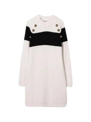 Balmain Kids Colour Block Knit Dress