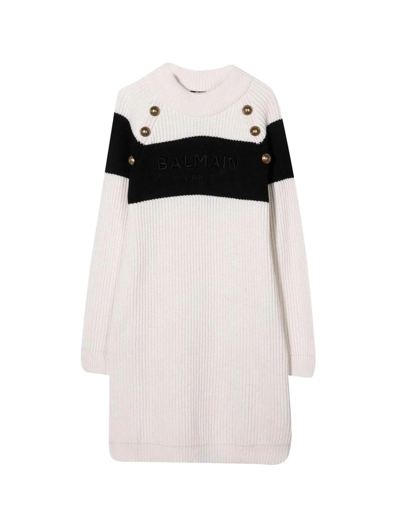Balmain Kids Colour Block Knit Dress