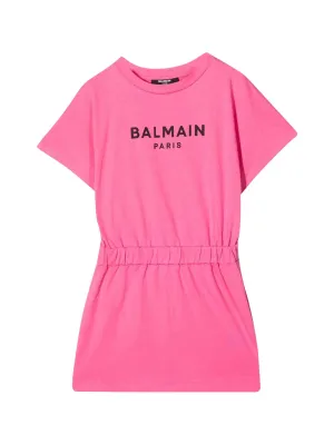 Balmain Kids Elasticated Waist T-Shirt Dress