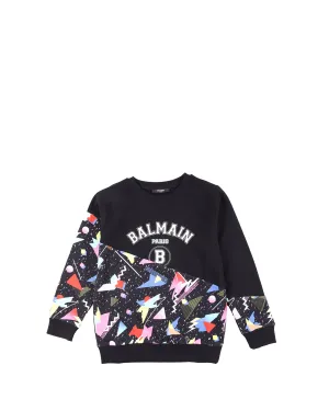 Balmain Kids Floral Printed Sweatshirt