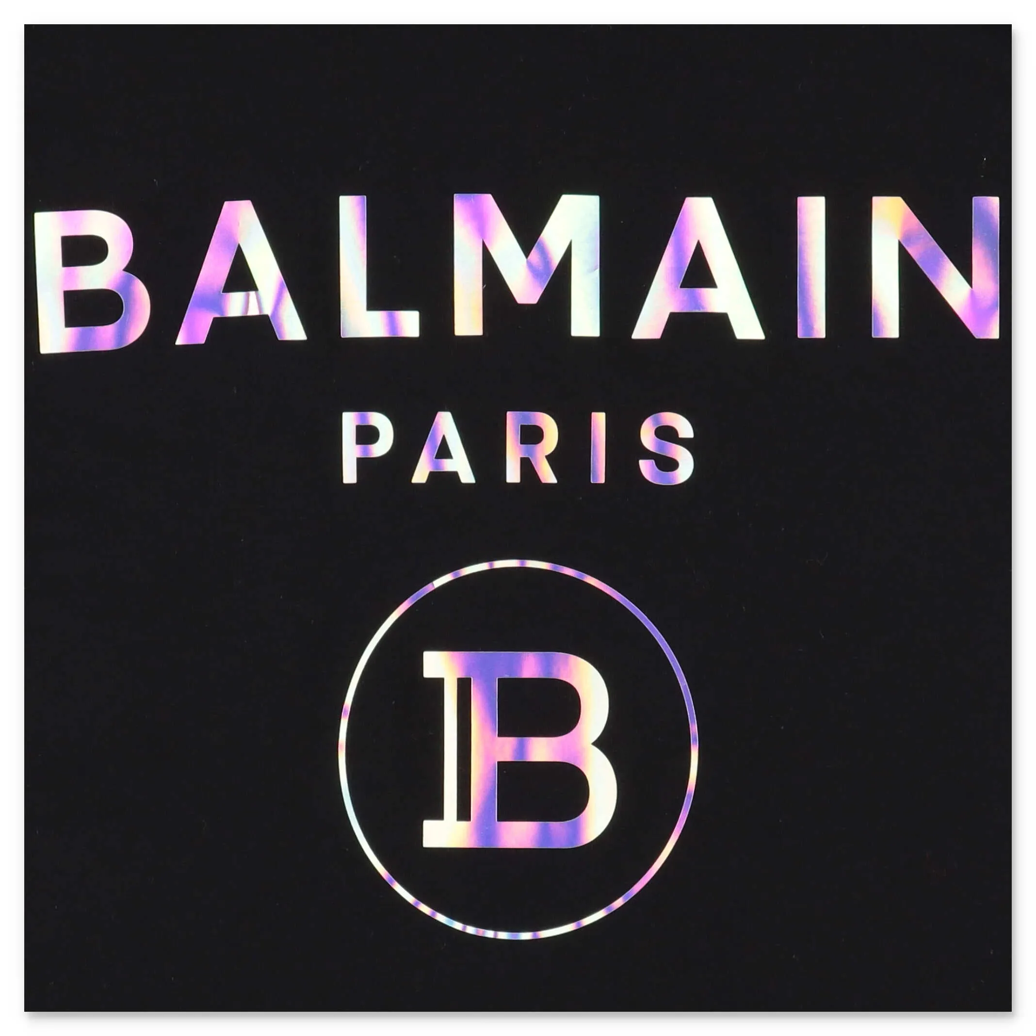 Balmain Kids Holographic Foil Logo T-Shirt