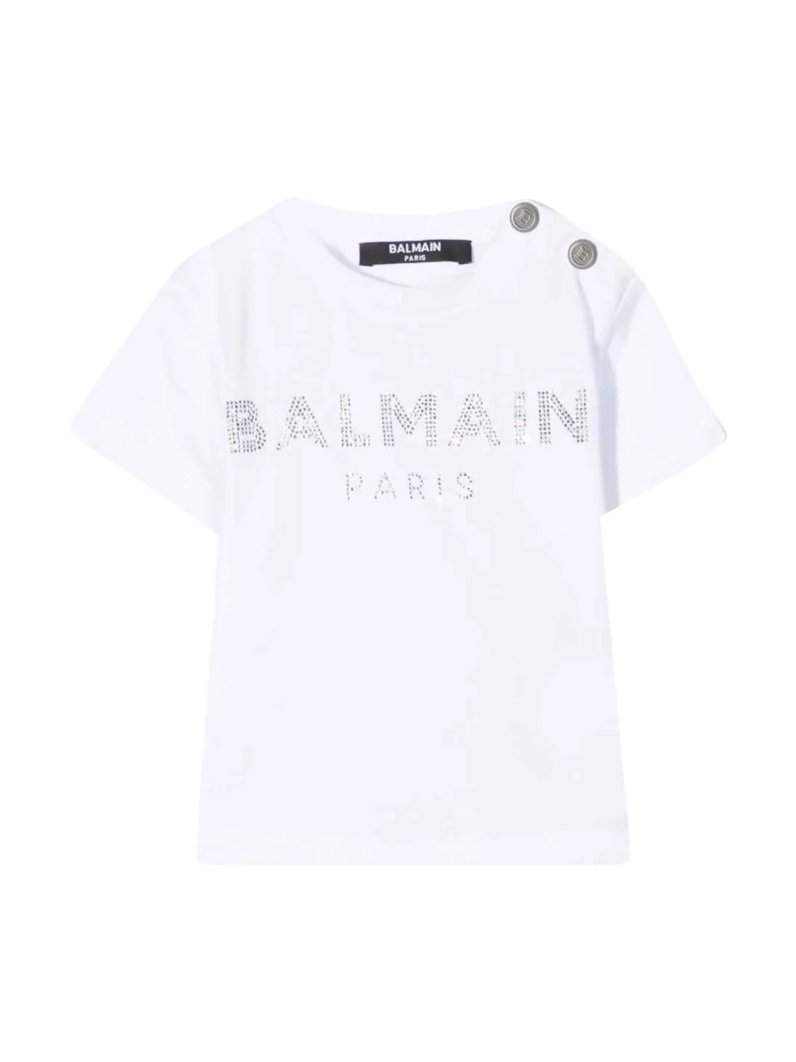 Balmain Kids Logo Detailed Crewneck T-Shirt