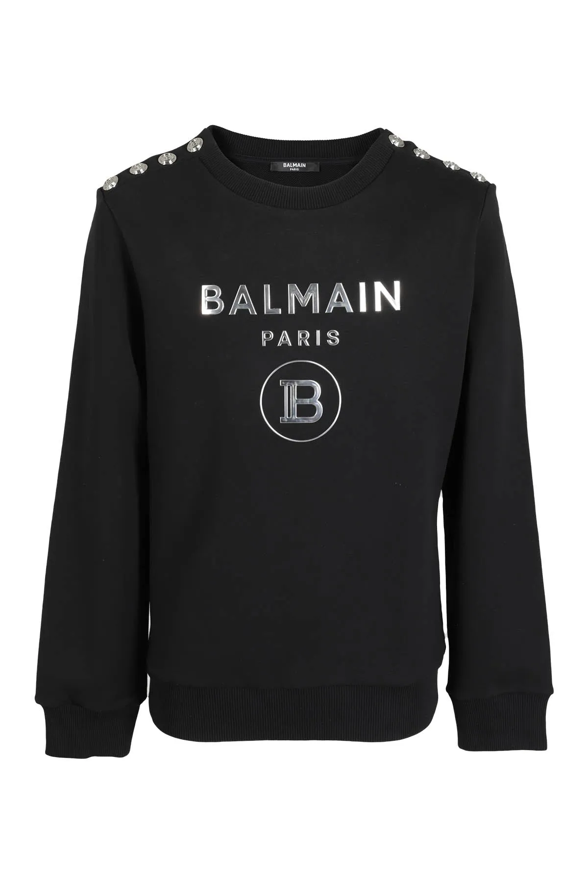 Balmain Kids Logo Embossed Crewneck Sweatshirt