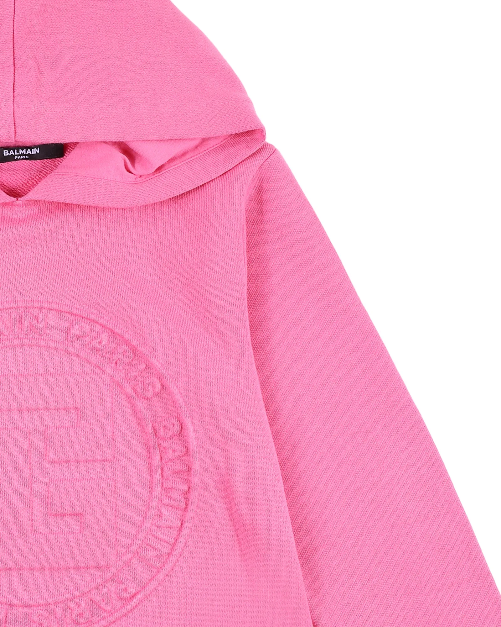 Balmain Kids Logo Embossed Hoodie