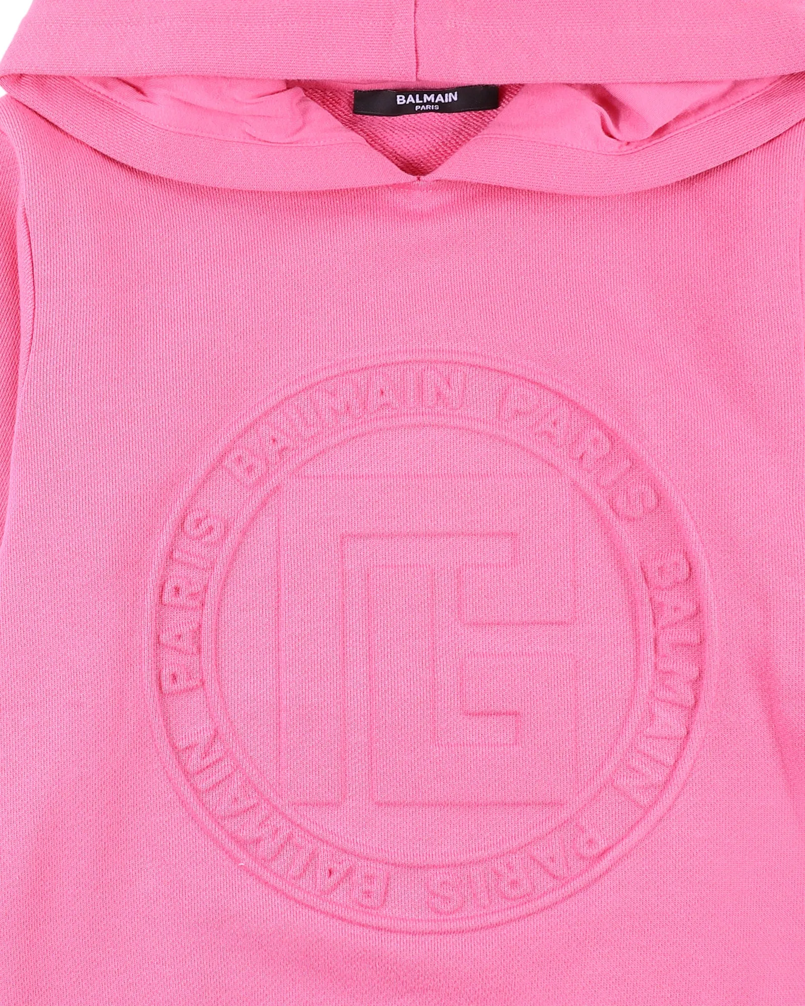 Balmain Kids Logo Embossed Hoodie