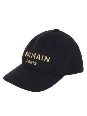 Balmain Kids Logo Embroidered Baseball Cap