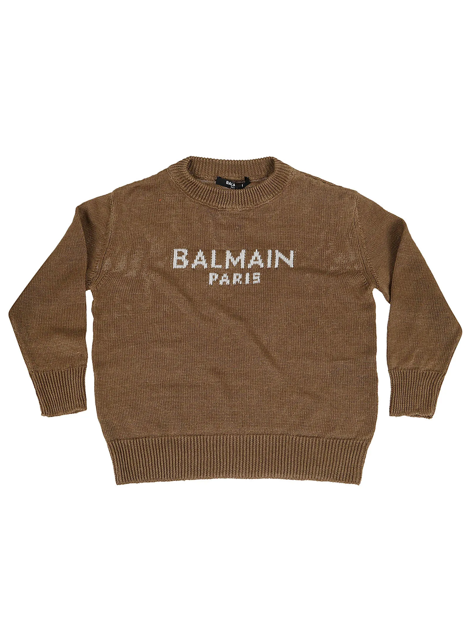 Balmain Kids Logo Embroidered Knit Jumper