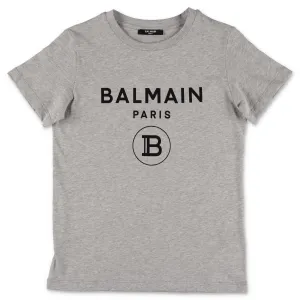 Balmain Kids Logo Print Crewneck T-Shirt