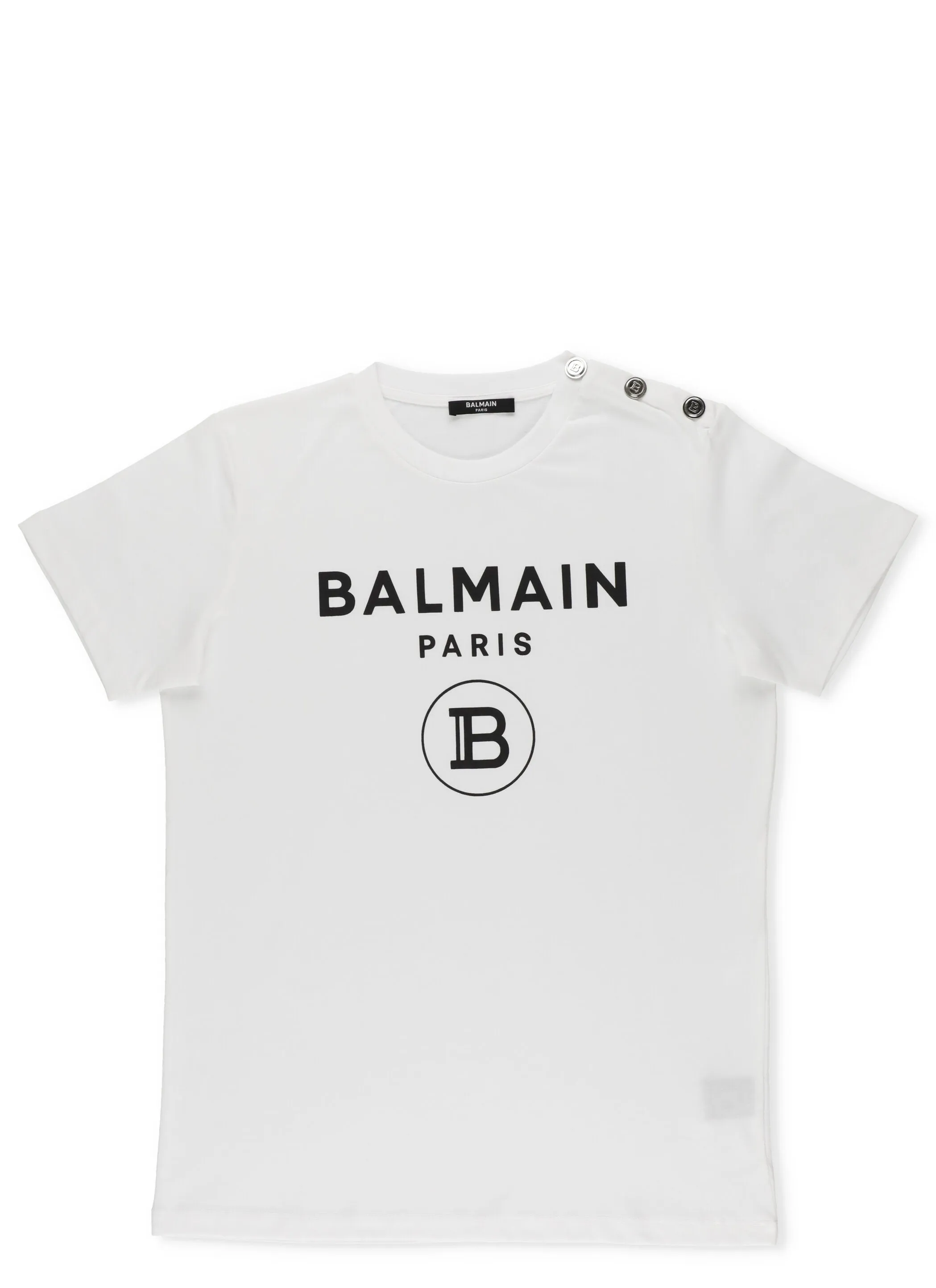 Balmain Kids Logo Print Crewneck T-Shirt