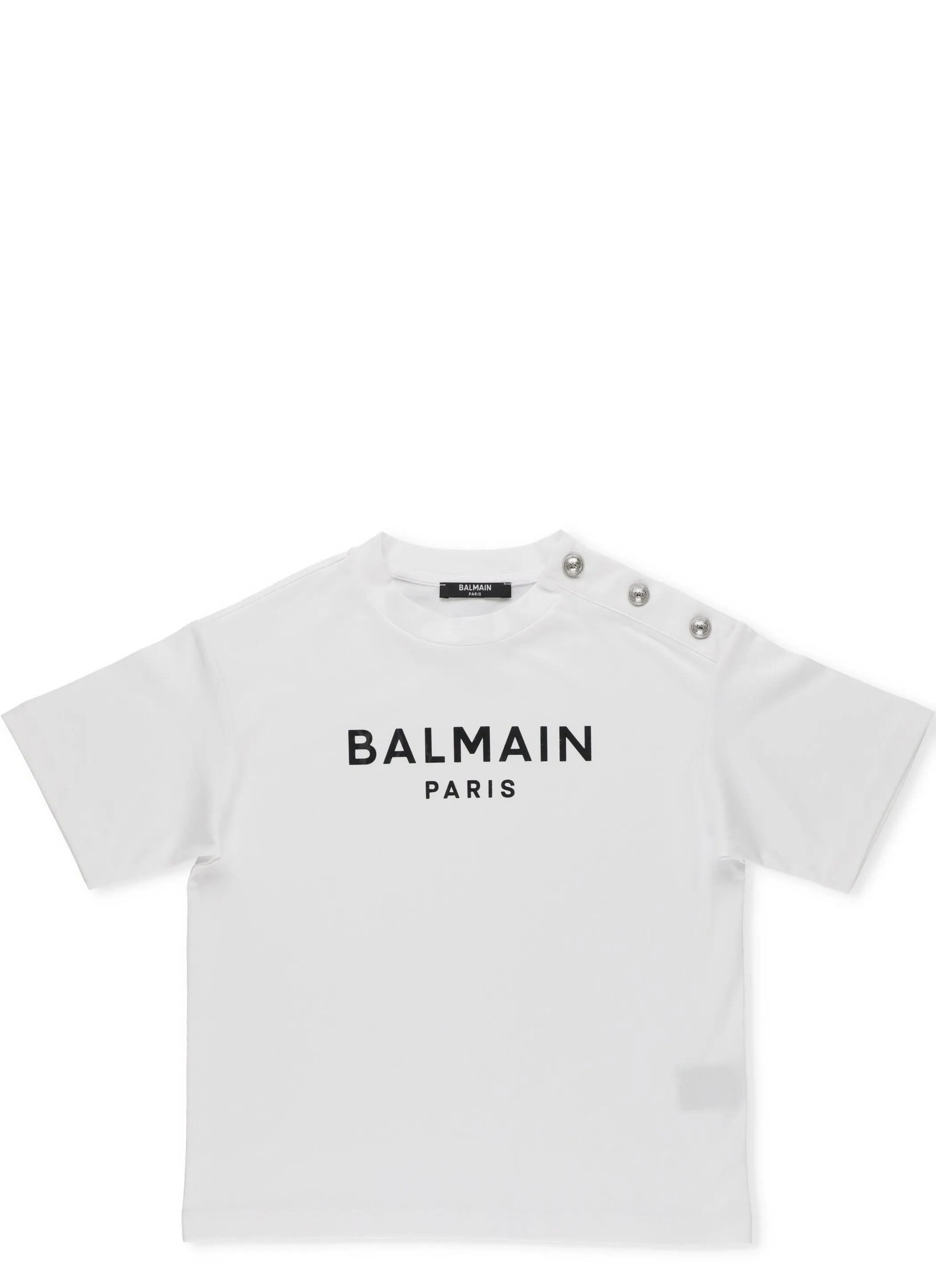 Balmain Kids Logo Print Crewneck T-Shirt