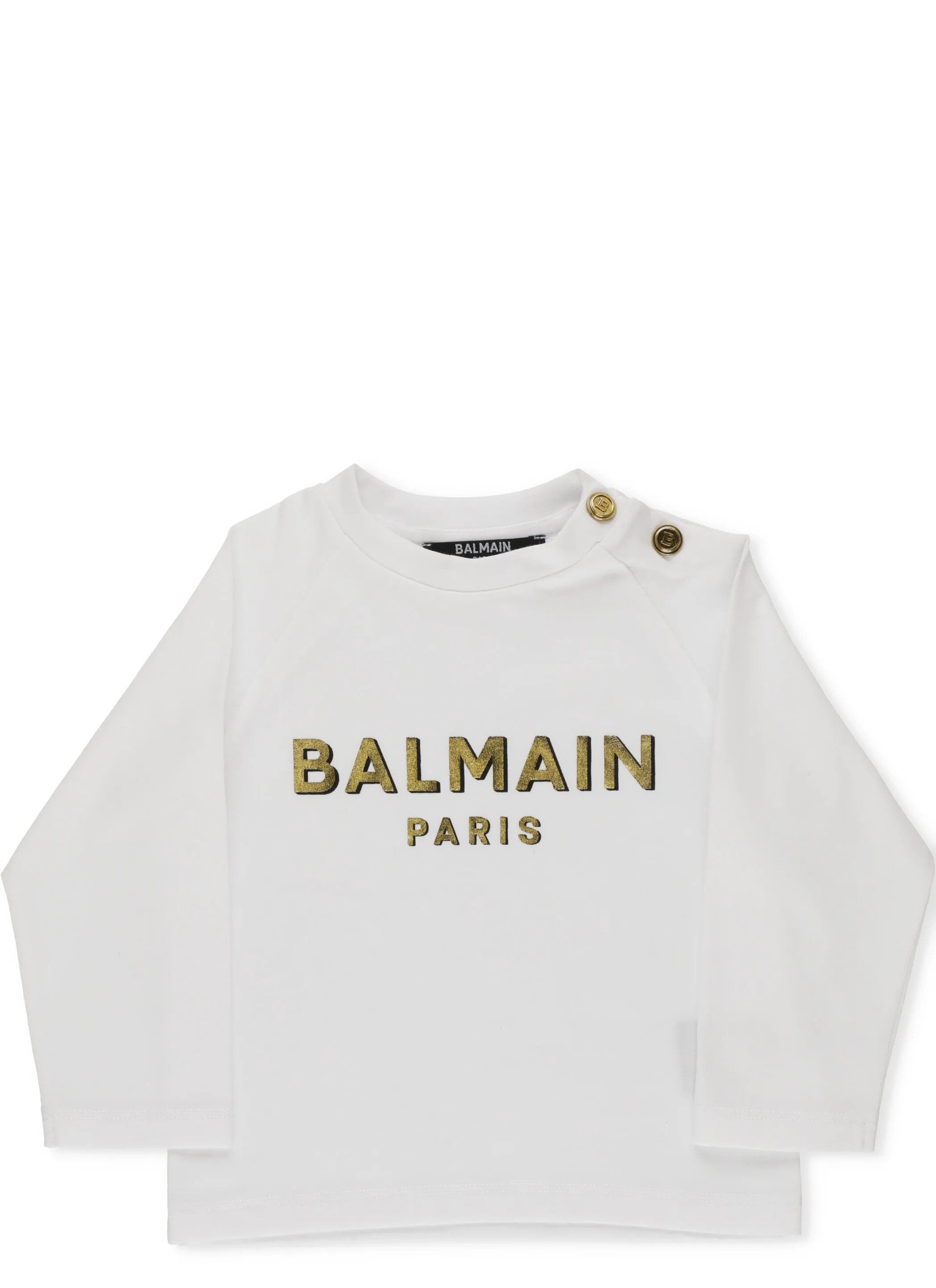 Balmain Kids Logo Print Long-Sleeve T-Shirt