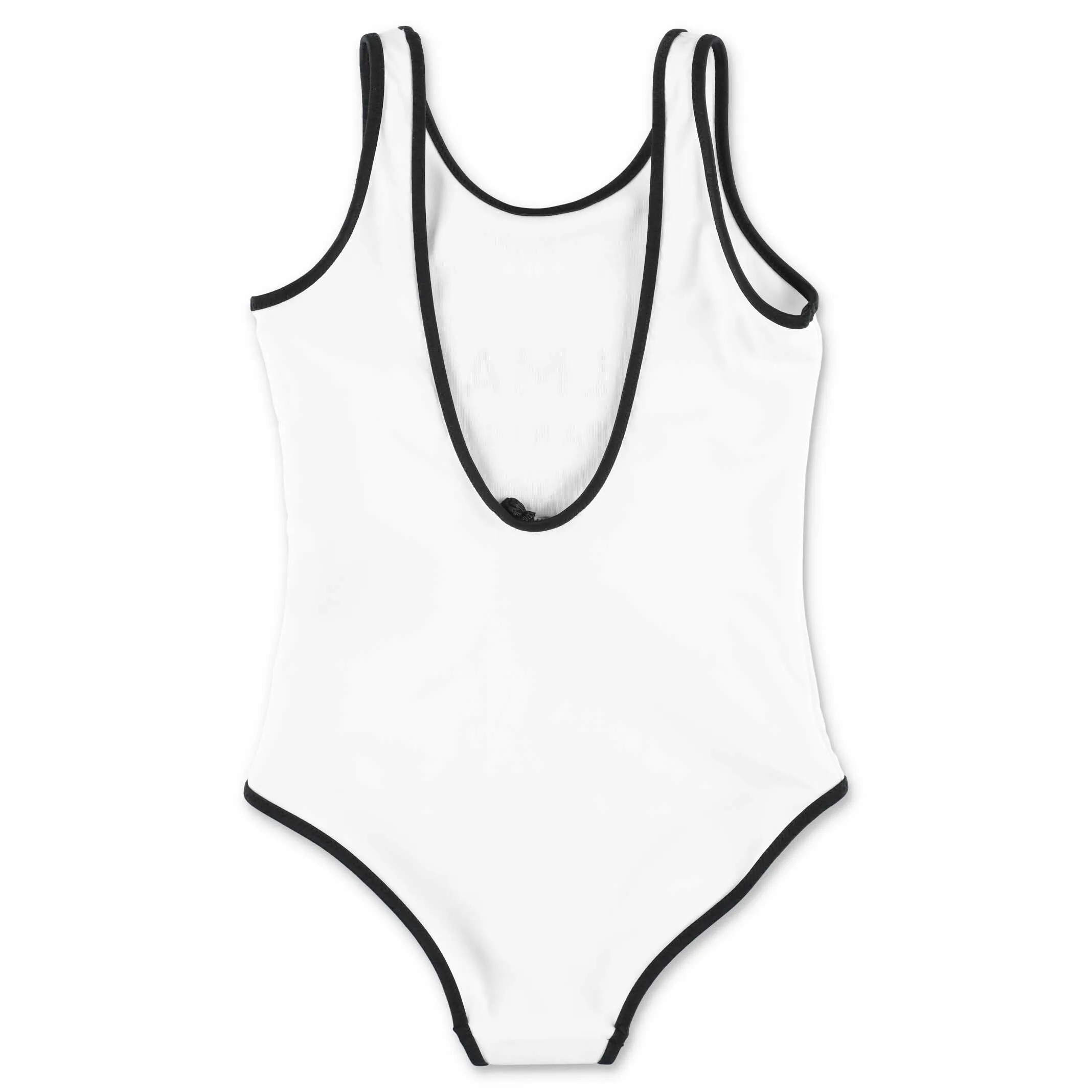 Balmain Kids Logo Printed Contrast Trim Swimsuit