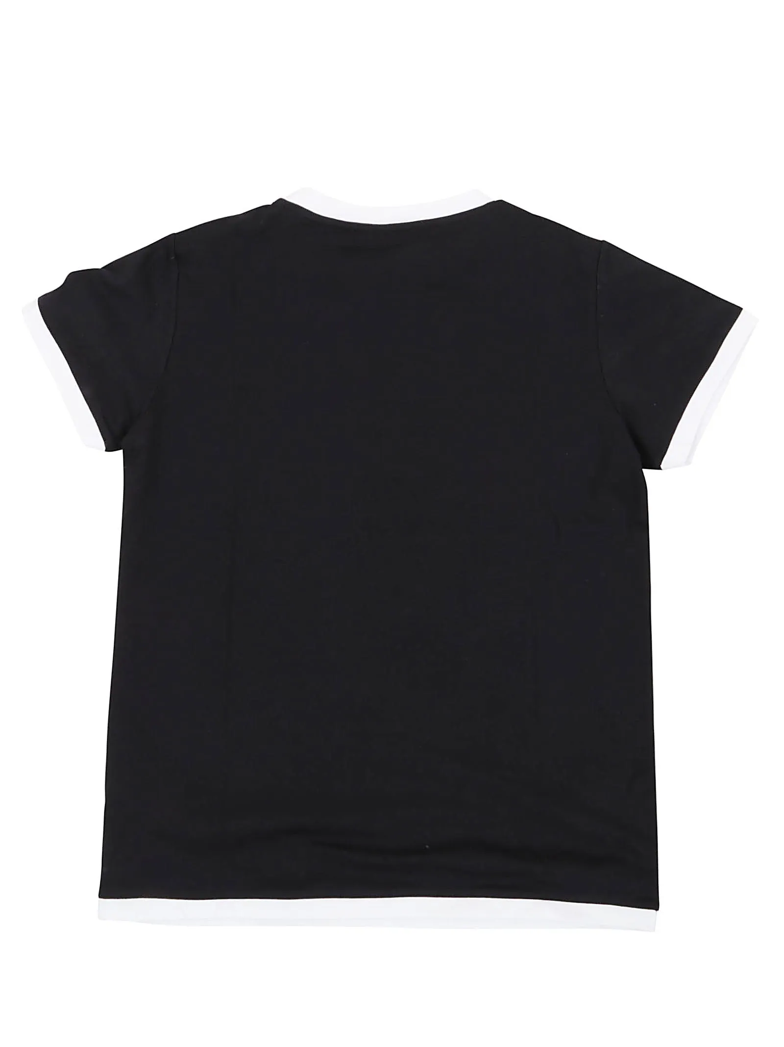 Balmain Kids Logo Printed Contrast Trim T-Shirt