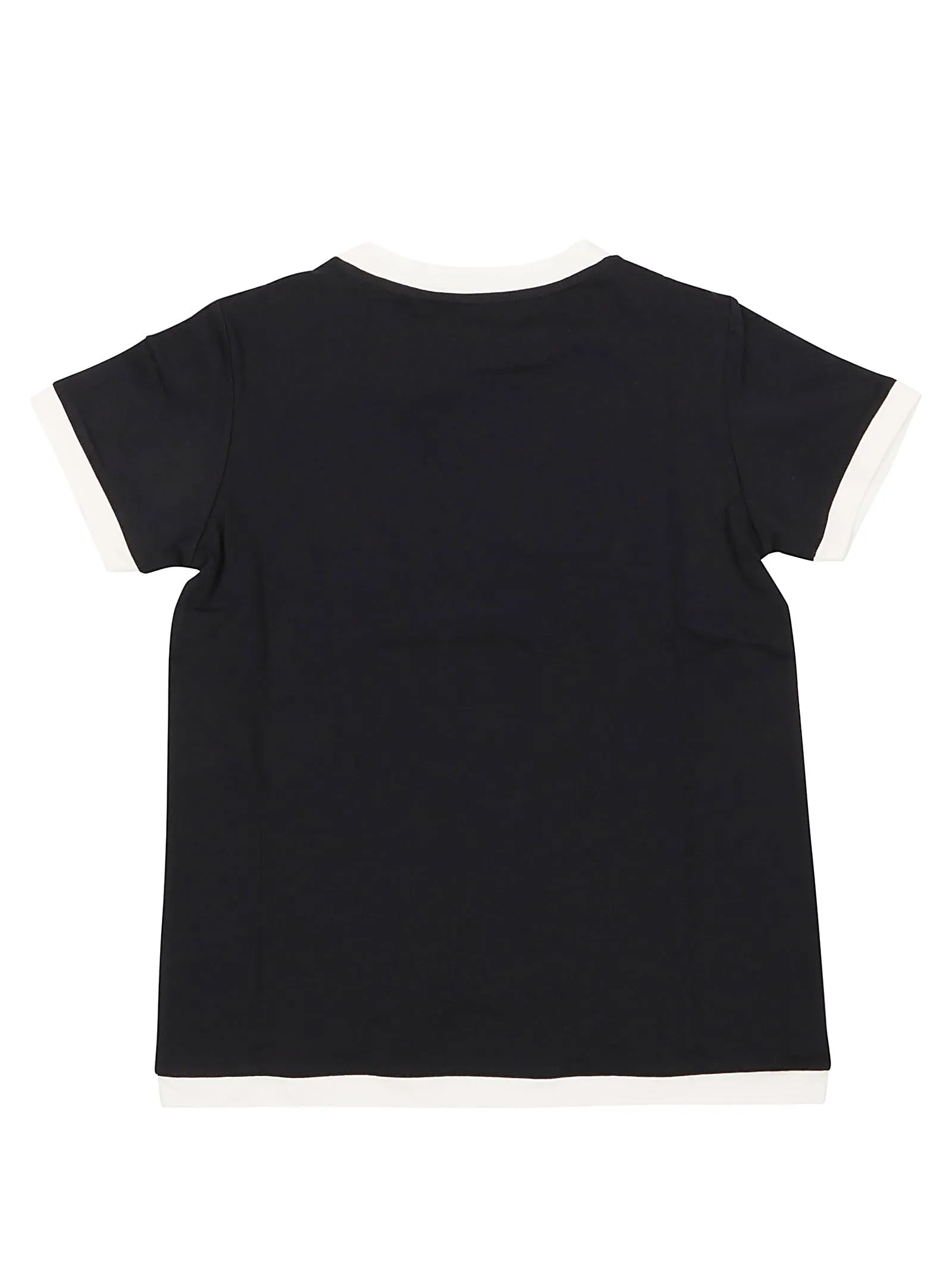 Balmain Kids Logo Printed Contrast Trim T-Shirt