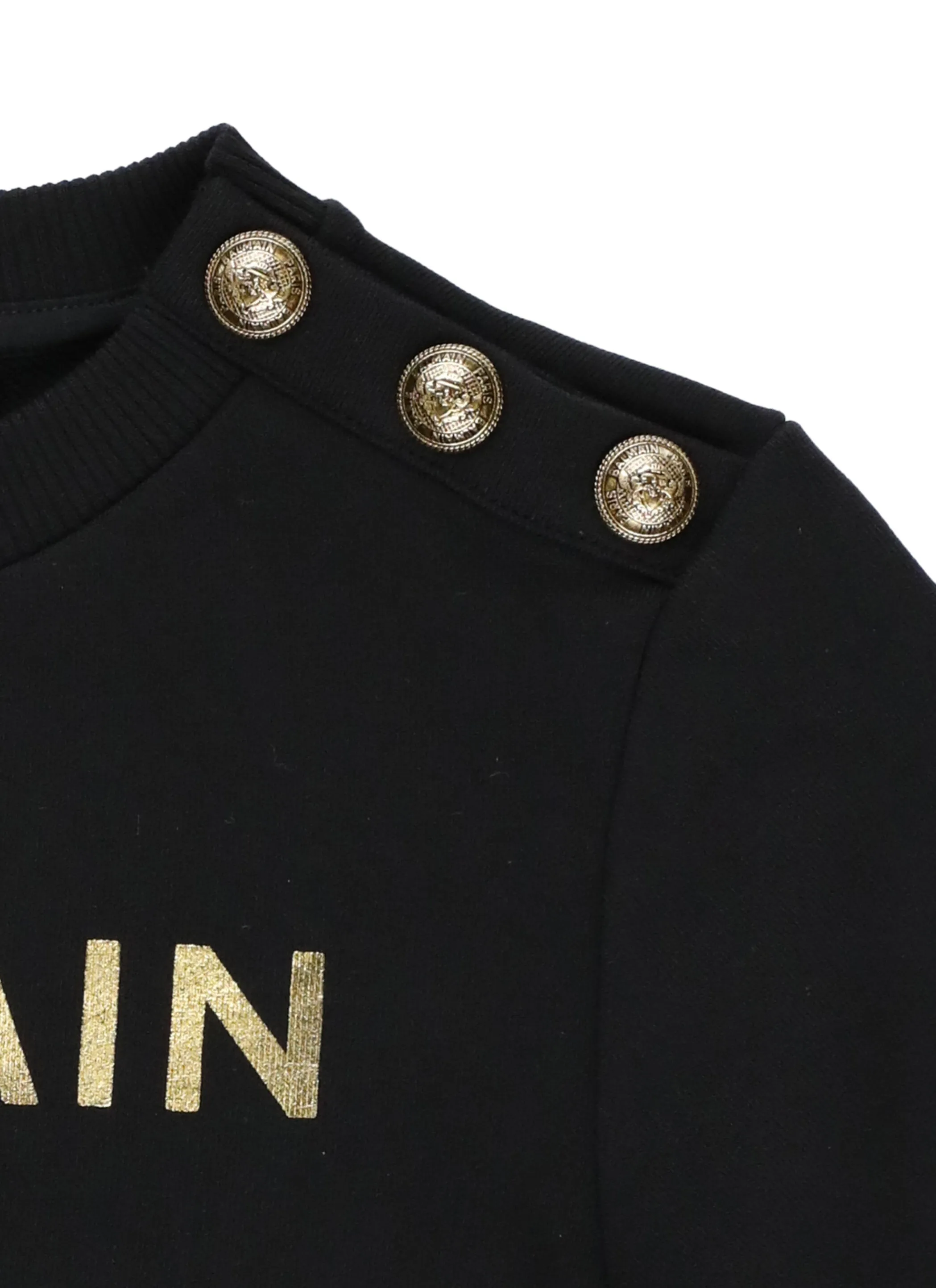 Balmain Kids Logo Printed Crewneck Sweatshirt