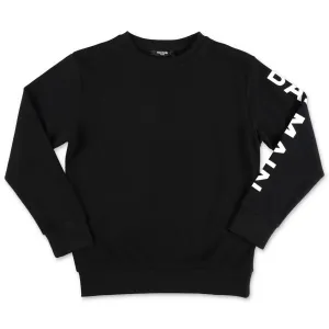 Balmain Kids Logo Printed Crewneck Sweatshirt