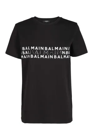Balmain Kids Logo Printed Crewneck T-Shirt