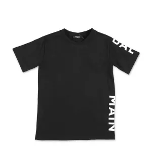 Balmain Kids Logo Printed Crewneck T-Shirt