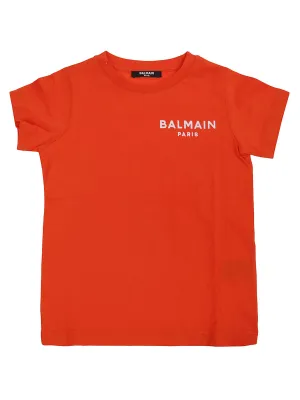 Balmain Kids Logo Printed Crewneck T-Shirt