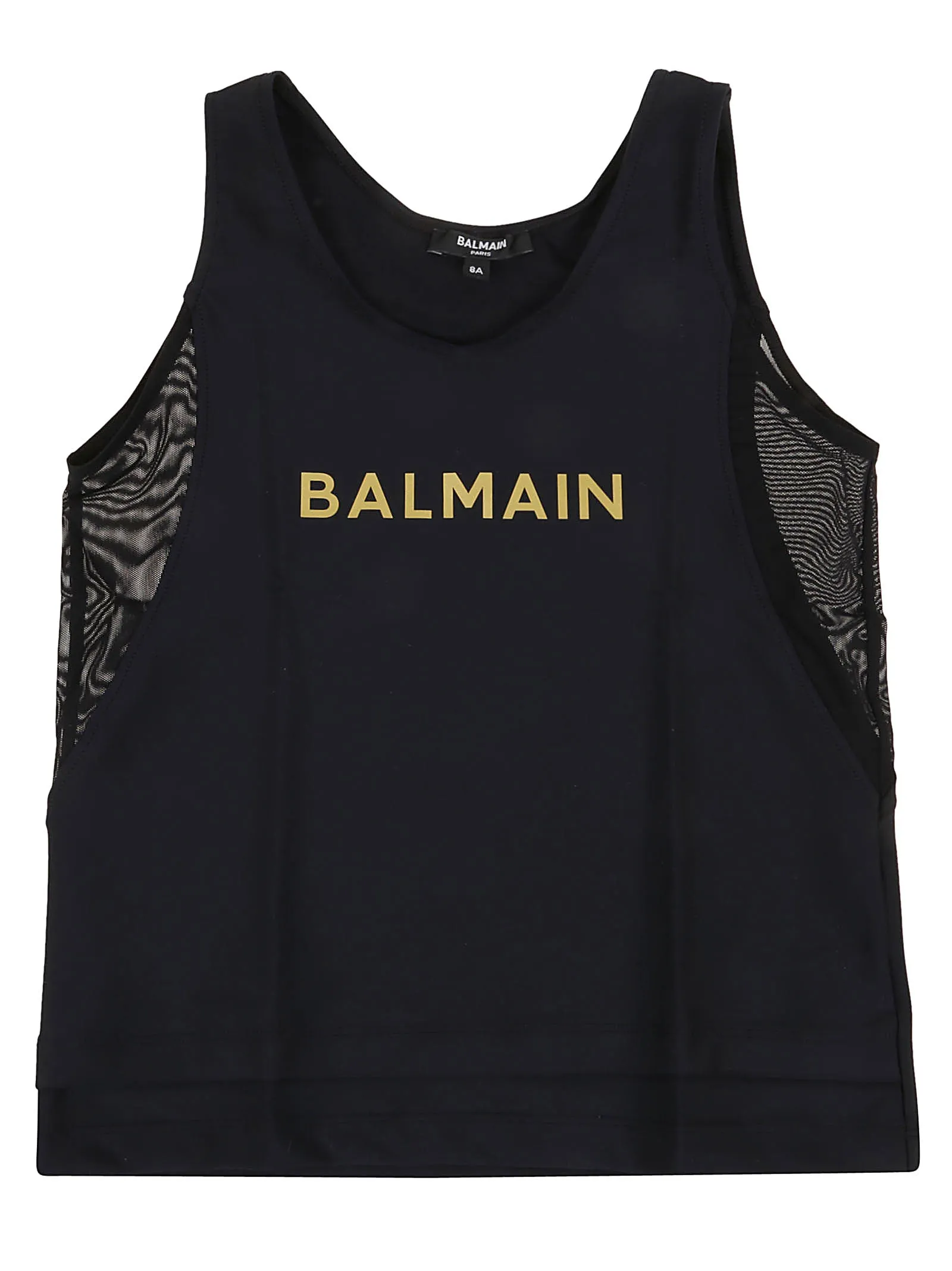 Balmain Kids Logo Printed Crewneck Tank Top