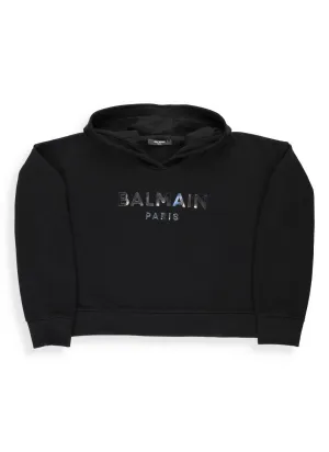 Balmain Kids Logo Printed Hoodie