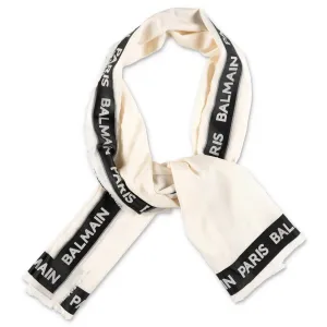 Balmain Kids Logo Printed Scarf