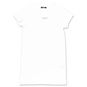 Balmain Kids Logo Printed T-Shirt Dress
