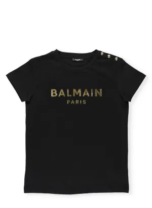 Balmain Kids Logo Printed T-Shirt