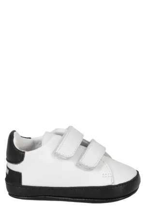 Balmain Kids Logo Printed Touch-Strap Sneakers