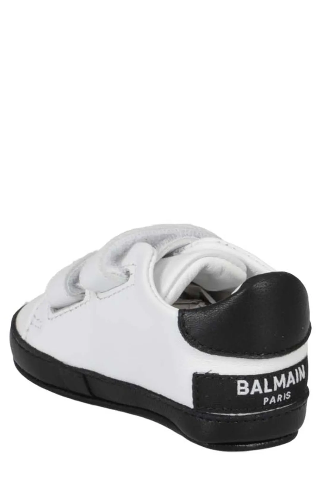 Balmain Kids Logo Printed Touch-Strap Sneakers