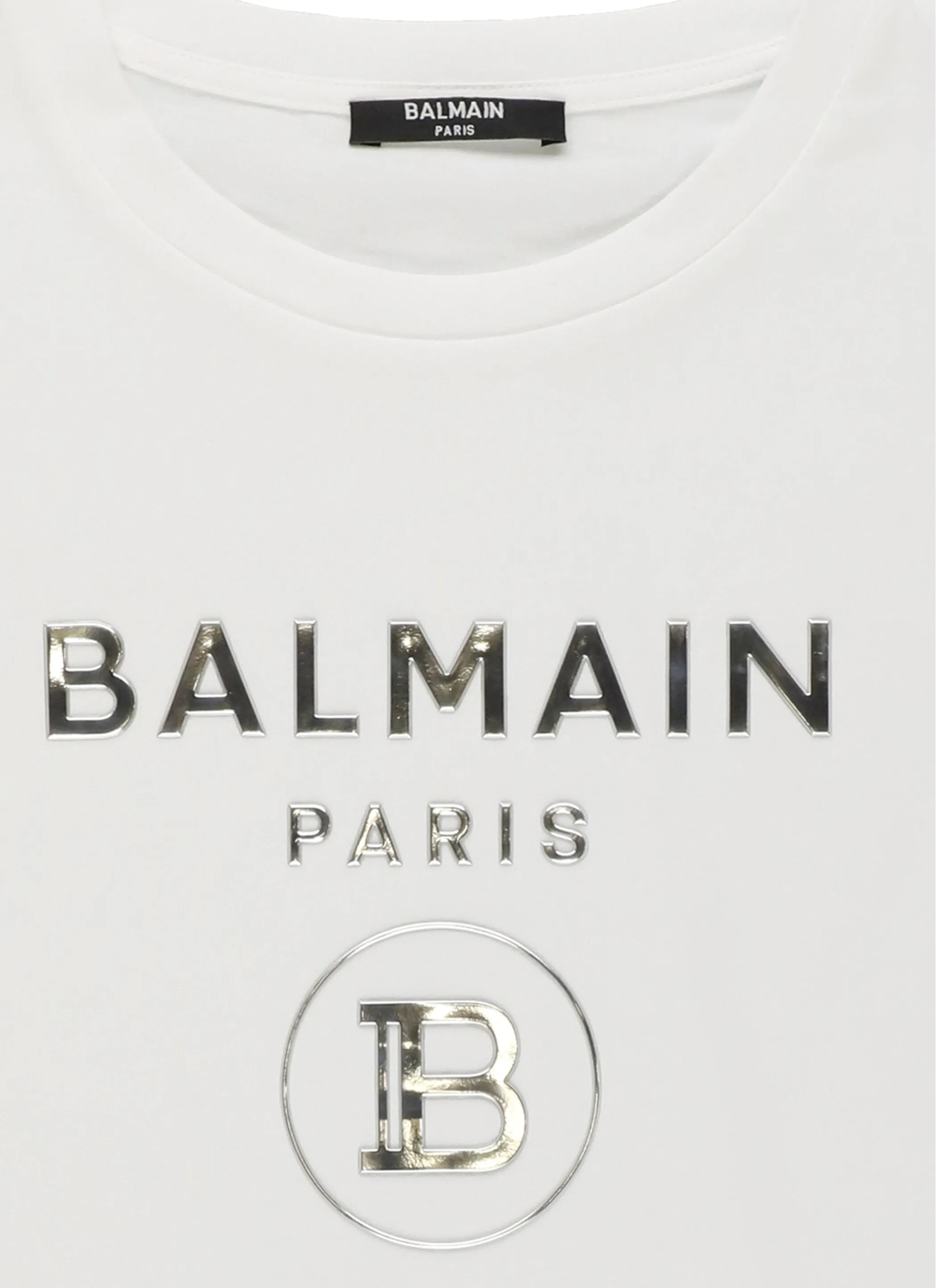 Balmain Kids Raised Logo T-Shirt