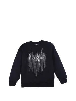 Balmain Kids Sequined Logo Sweatshirt