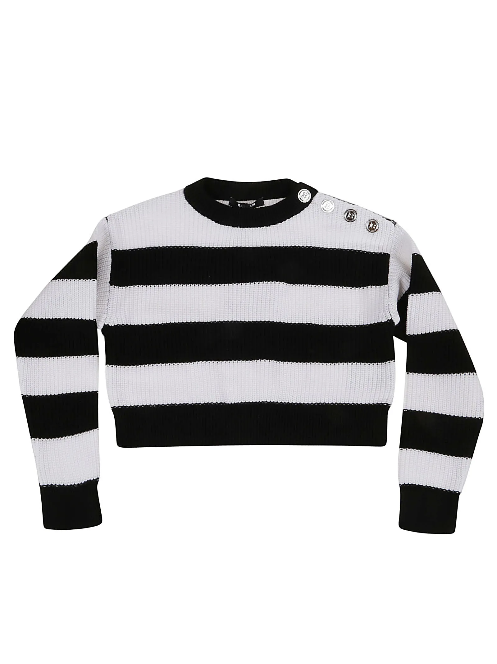 Balmain Kids Striped Knit Jumper