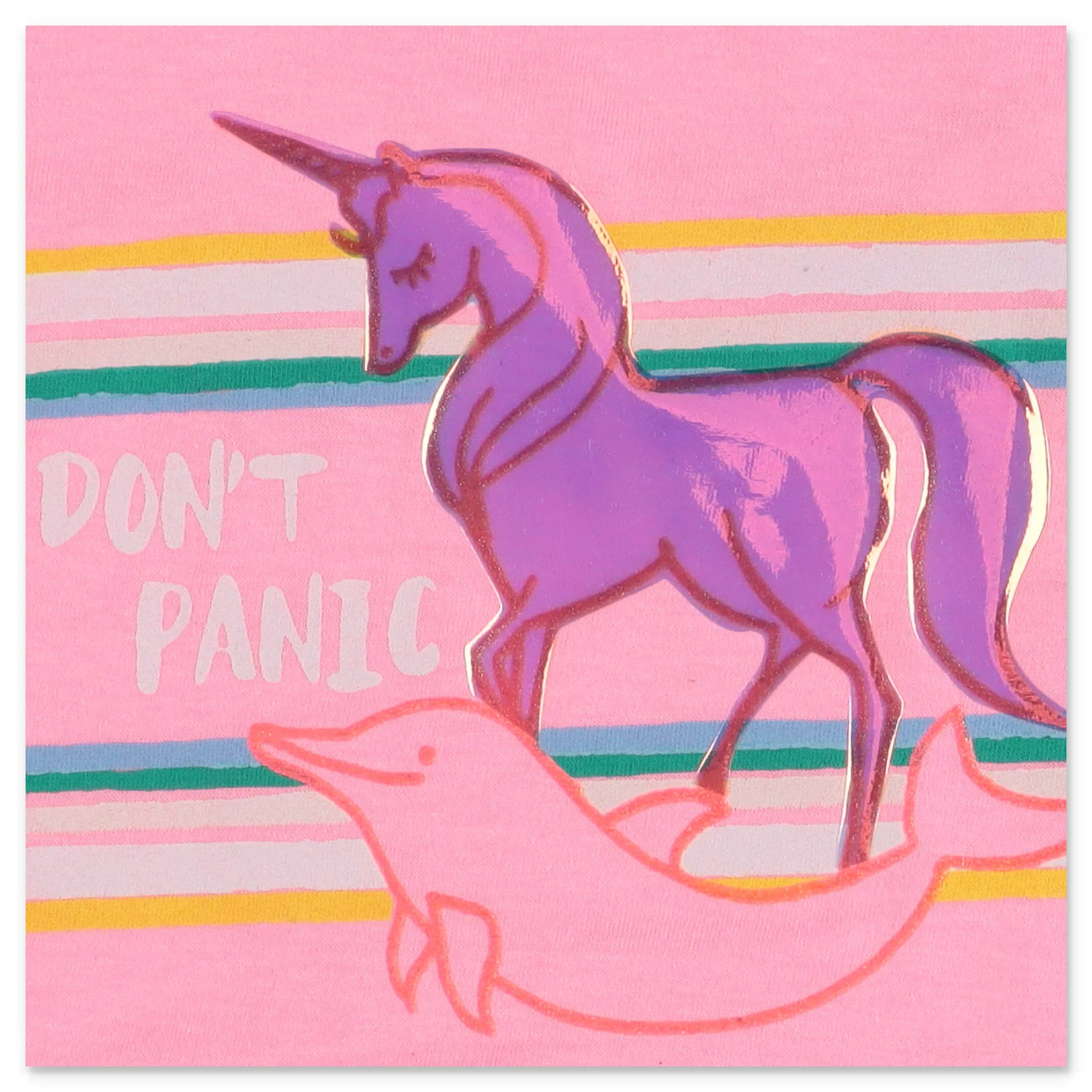 Billieblush Unicorn Striped T-Shirt